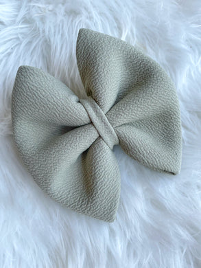 Soft Olive Single Puffy Bow