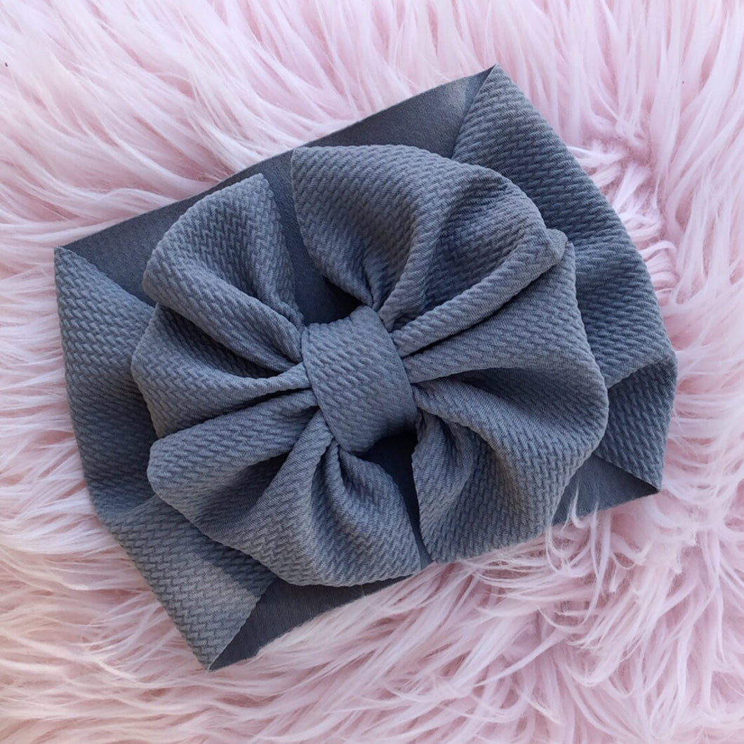 Grey Textured Bow