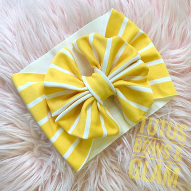 Yellow Stripes Bow