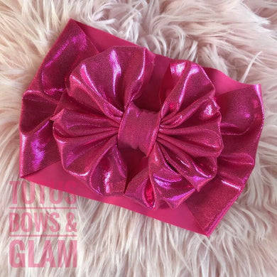 METALLIC PINK BOW