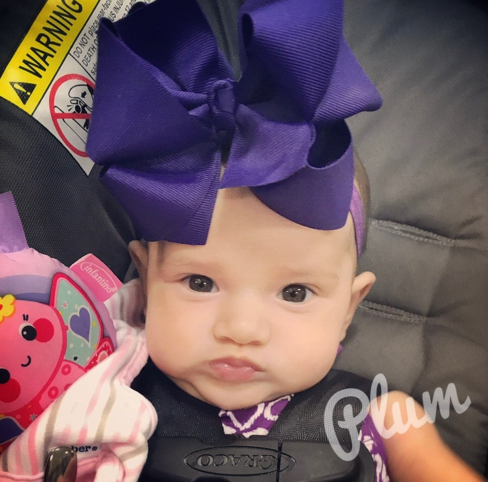 Double Stacked Bow on Headband 6-12 months