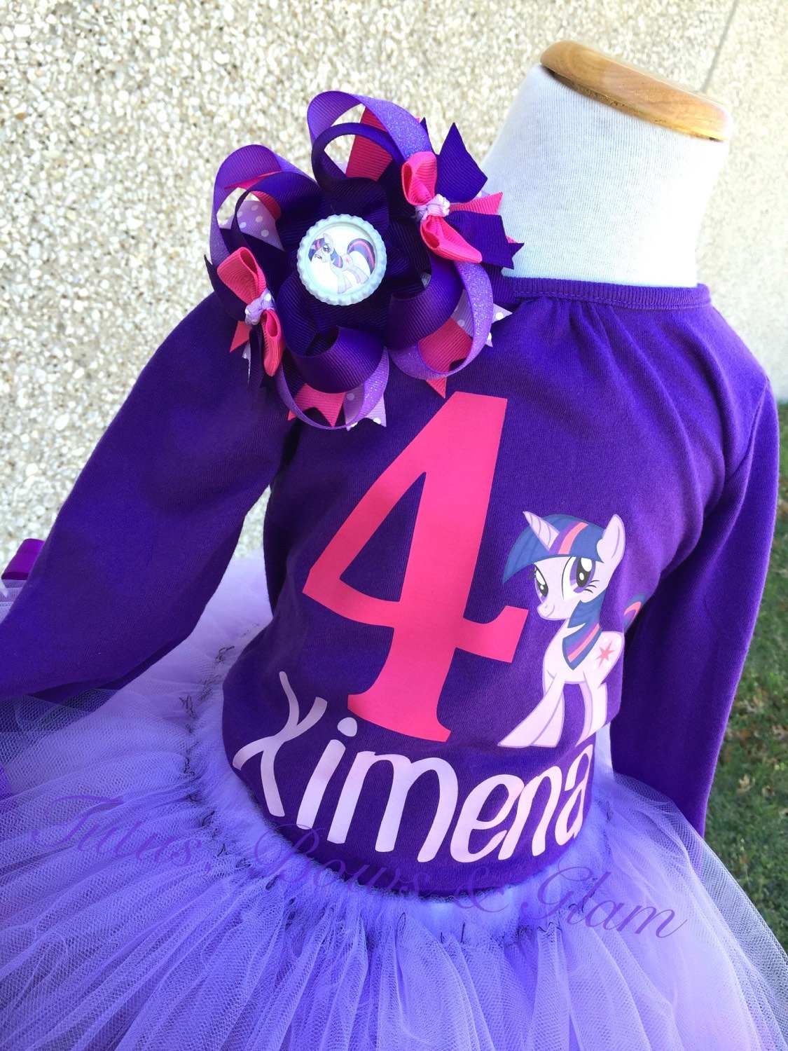 Twilight Sparkle Ribbon Trimmed Tutu Set Tutus Bows & Glam Twilight Sparkle Ribbon Trimmed Tutu Set Tutus Bows & Glam